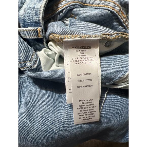 Good American The Khloé Jean super high rise distressed size 12 - Picture 9 of 9